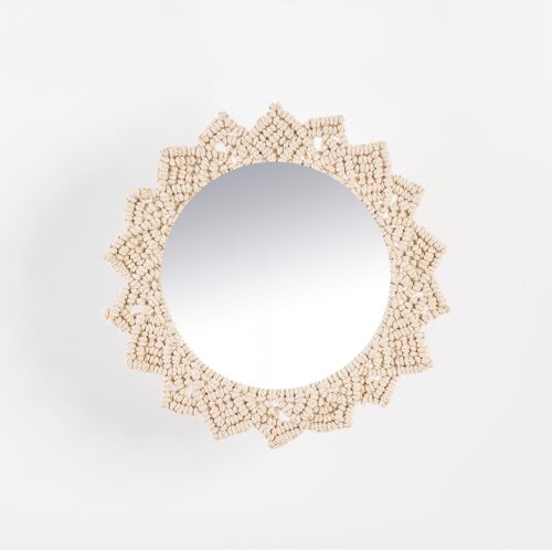 Eskil, cotton macrame mirror