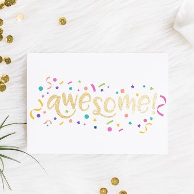 Awesome! Foiled Greeting Card