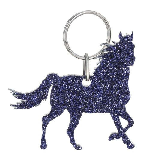 Glitter Horse Keyring