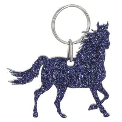 Llavero de caballo con purpurina