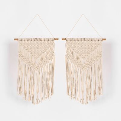 Set of 2, esteri, macrame wallhanger