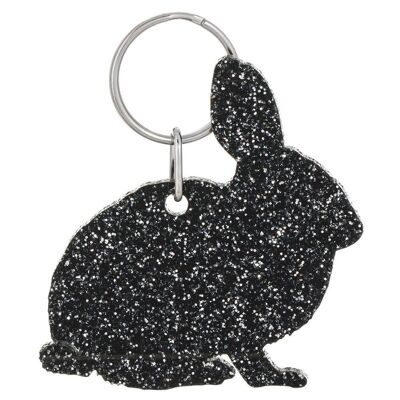 Glitter Rabbit Style 1 Schlüsselring
