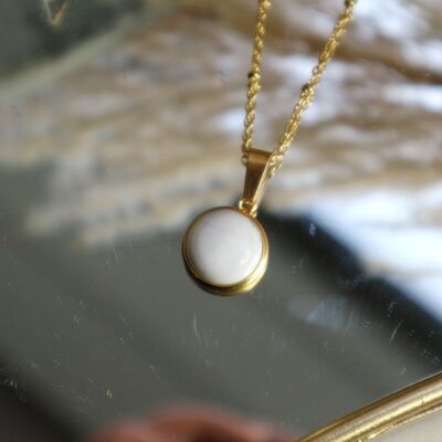 Witte Howliet ketting - Goud