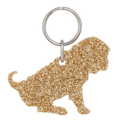 Glitter Shar Pei Keyring