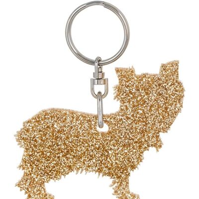 Porte-clés Glitter Yorkshire Terrier Style 2