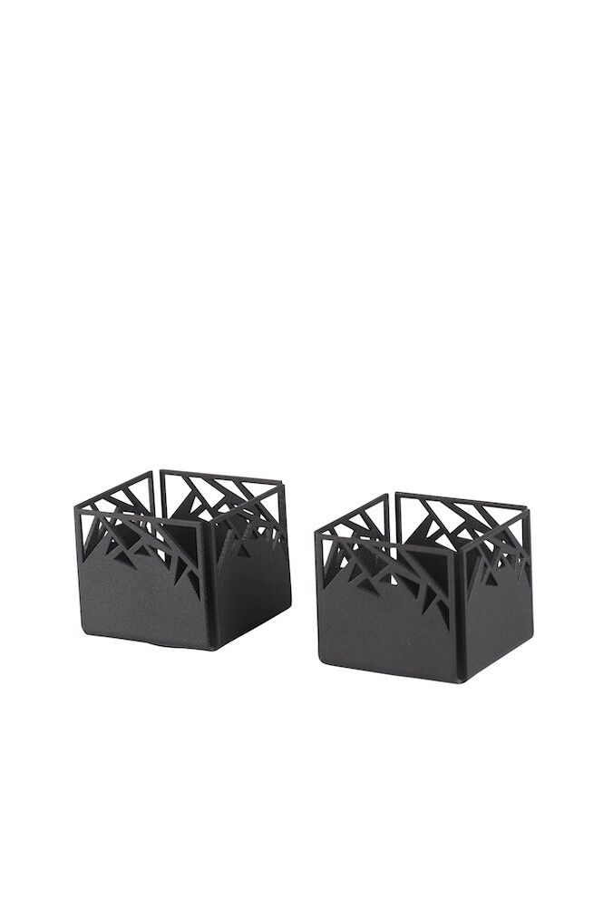 Candlestick - GEOHYGGE MINI, Tealight holder-set (Black)