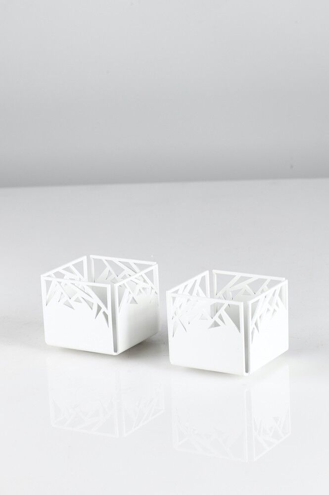 Candlestick - GEOHYGGE MINI, Tealight holder-set (White)