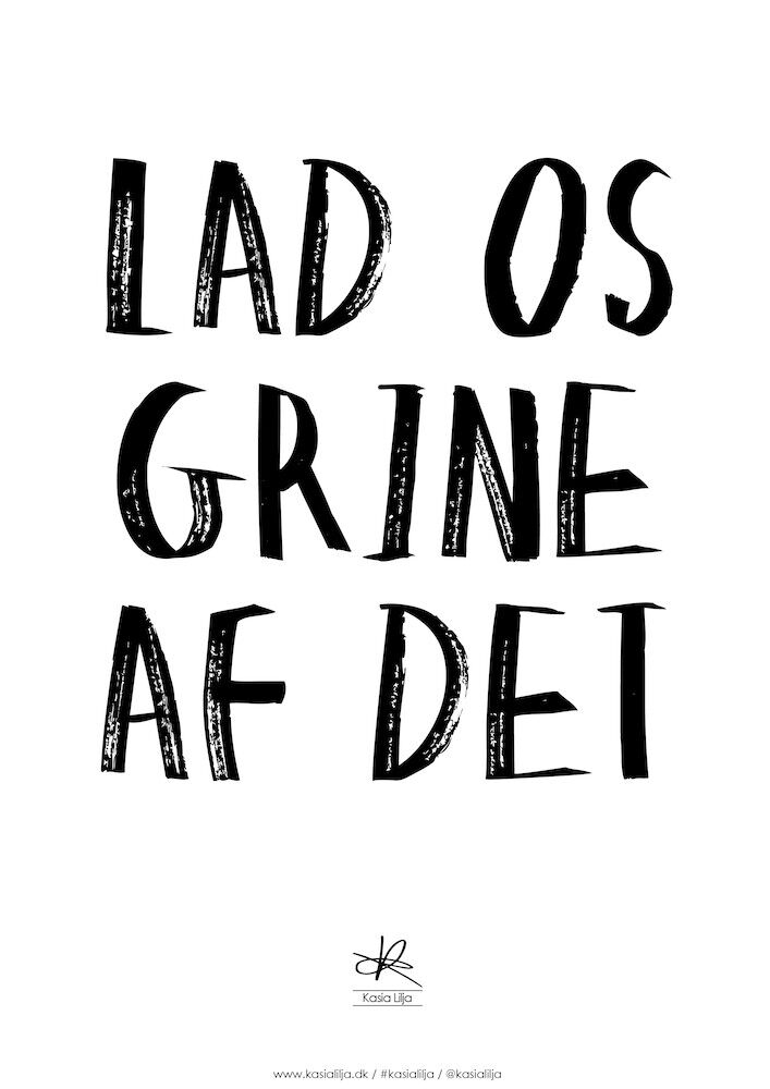 Tarjeta A5 - LAD OS GRINE AF DET