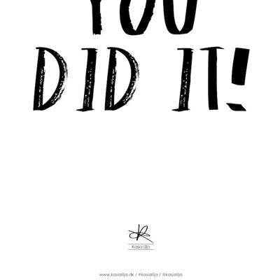 A4 Poster - You Did It!
