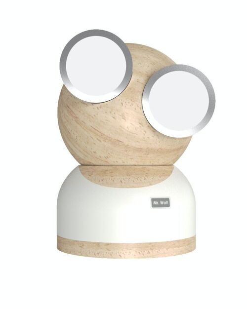 Buy wholesale Bedside lamp for children in tactile wood - Removable head -  Mr Watt White