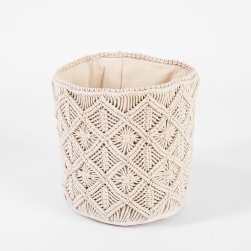 Mathilde, cotton macrame basket