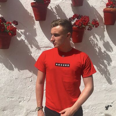 Red Short Sleeve T-Shirt Streetwear Design-Unisex