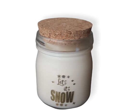 VELA 9CM MENSAJE NAVIDAD-SNOW-COPO DE NIEVE