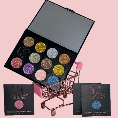 Die handgemachte Glitzerpalette von Glam Girl