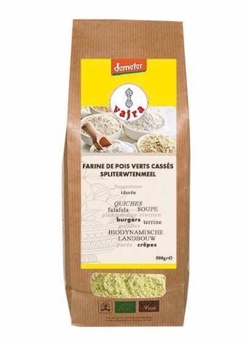 FARINE POIS VERTS CASSES demeter (500 gr)