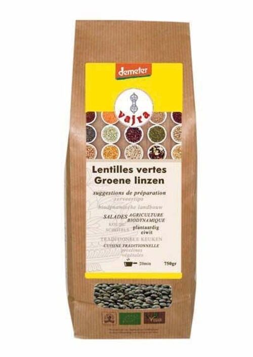 LENTILLES VERTES demeter (750 gr)