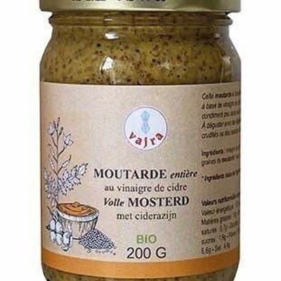 MOUTARDE ENTIERE VINAIGRE DE CIDRE (200 gr)