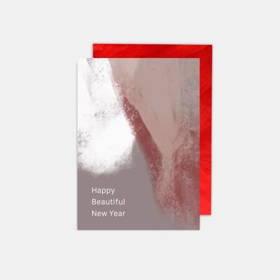 HAPPY BEAUTIFUL NEW YEAR- new year card