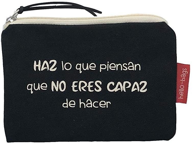 Portamonete / Portafoglio / Portacarte, 100% Cotone, modello "FAI QUELLO CHE PENSANO DI ESSERE NOTABILE DA FARE"