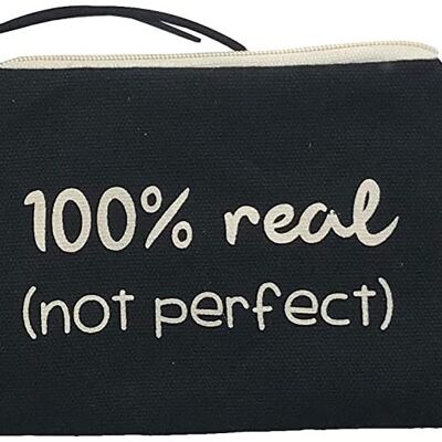 Purse / Wallet / Card Holder, 100% Cotton, model "100% REAL. NOT PERFECT"