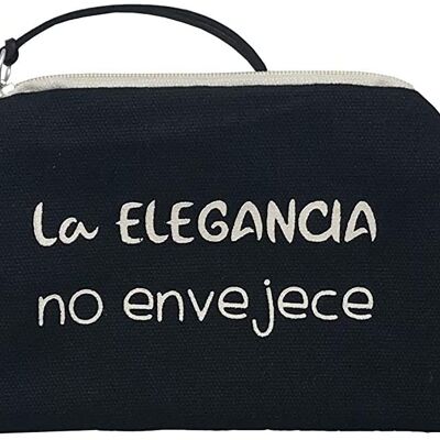 Bolso Monedero / Billetero / Tarjetero, 100% Algodón, modelo "LA ELEGANCIA NO ENVEJECE"