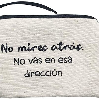 Purse / Wallet / Card Holder Bag, 100% Cotton, model "DO NOT LOOK BACK. DO NOT GO IN THAT DIRECTION" 2
