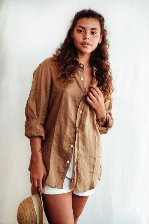 HORUS linen shirt - Mud