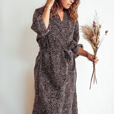 ANAT kimono - Black Polka