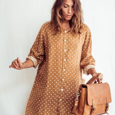 GEB Coat - Rust Dot