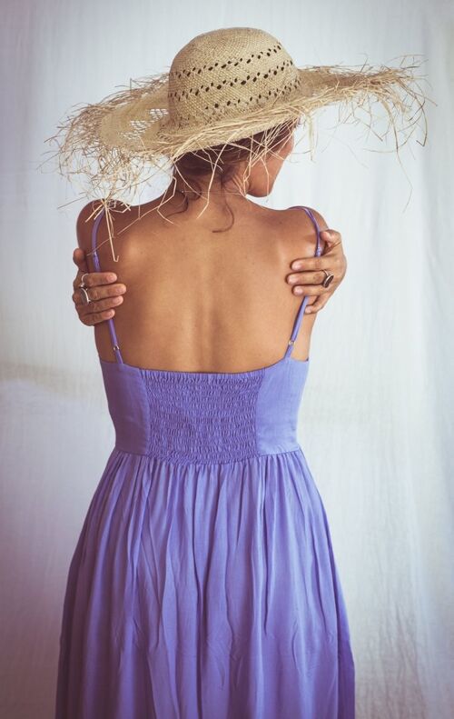 KHEPRI button Dress - Sky blue