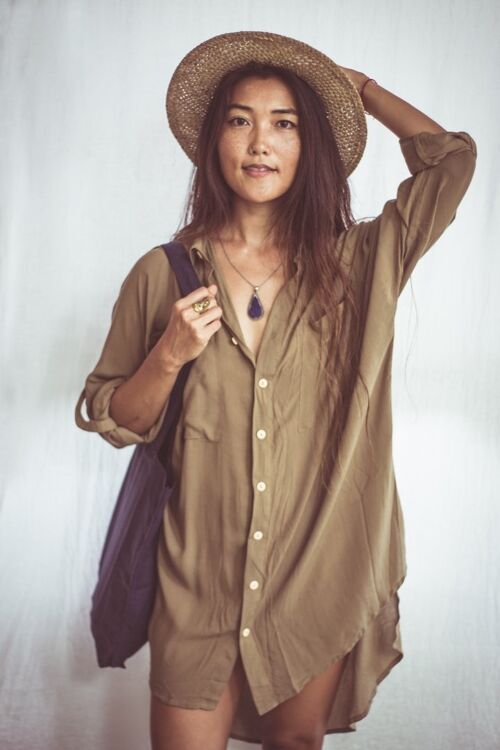 ANUKET Shirt Dress - mud