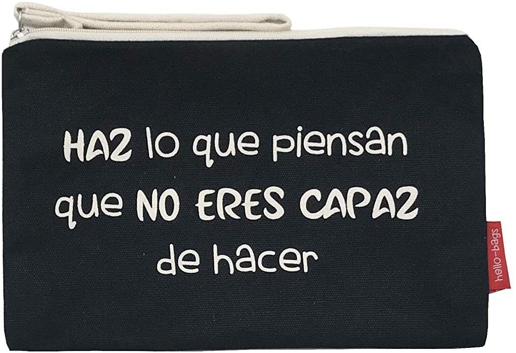 Toiletry Bag / Handbag, 100% Cotton, model "DO WHAT THEY THINK YOU ARE NOT ABLE TO DO"