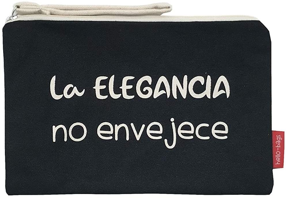 Beauty case / Borsa a mano, 100% Cotone, modello "ELEGANCE DOES NOT AGE"