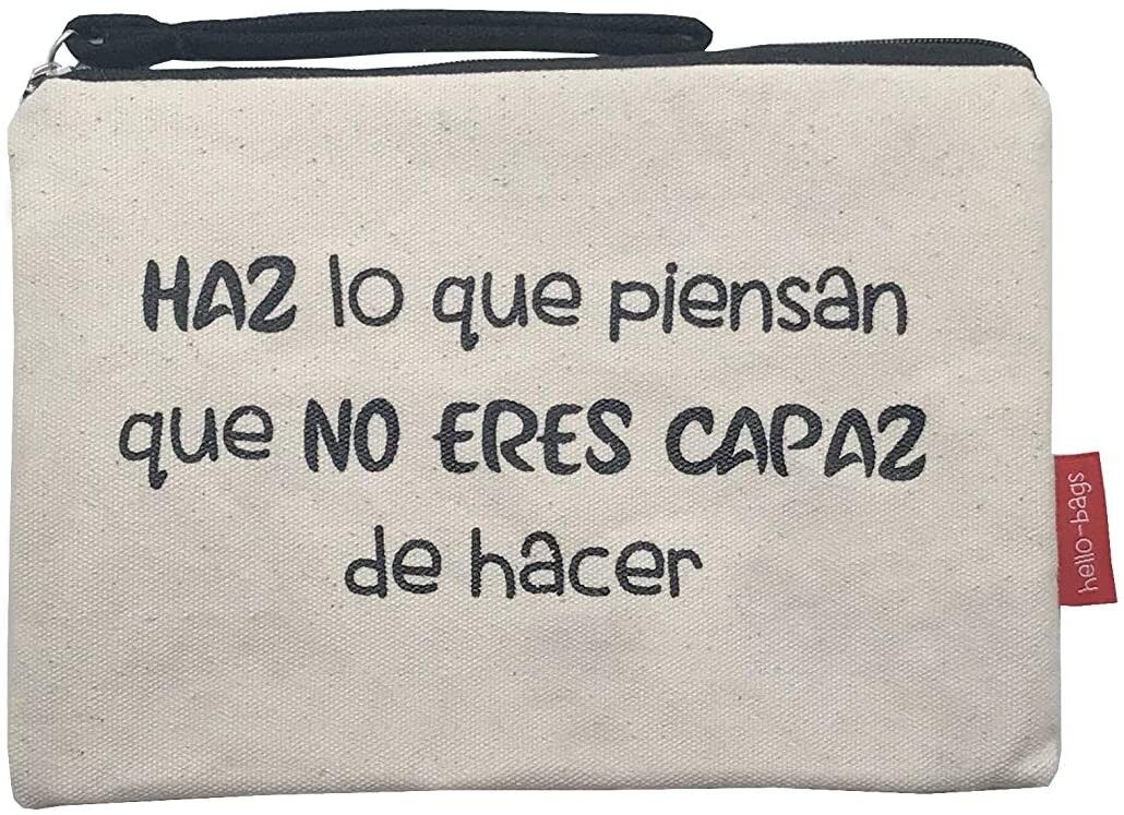 Toiletry Bag / Handbag, 100% Cotton, model "DO WHAT THEY THINK YOU ARE NOT ABLE TO DO" 2