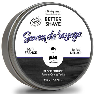 BETTER-SHAVE - Sapone da barba tradizionale biologico Black Edition