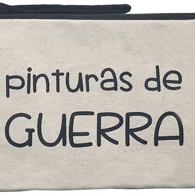 Toiletry Bag / Handbag, 100% Cotton, model "PINTURAS DE GUERRA" 2