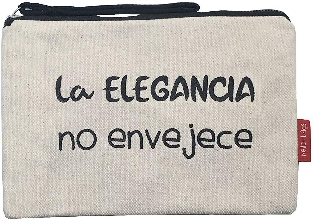 Beauty case / Borsa a mano, 100% Cotone, modello "ELEGANCE DOES NOT AGE" 2