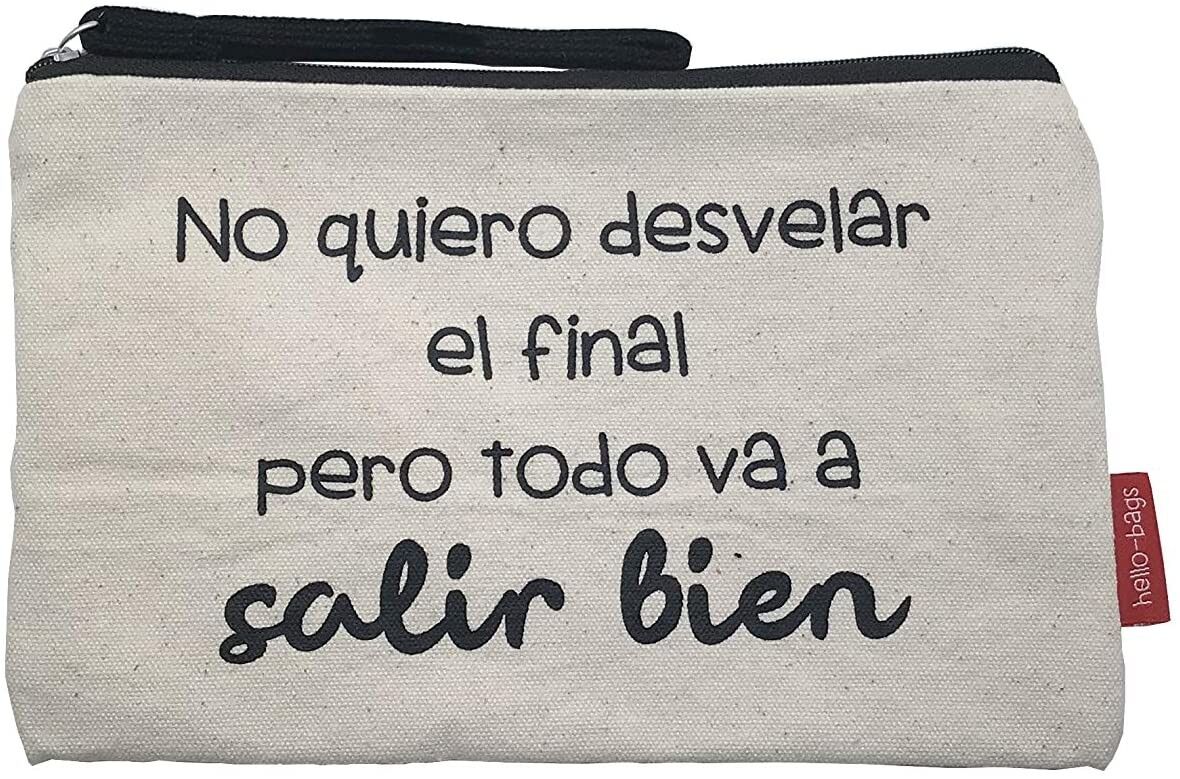 Kulturtasche / Handtasche, 100% Baumwolle, Modell „ICH WILL DAS ENDE NICHT ENTSCHLÜSSELN, ABER ALLES WIRD GUT GEHEN“ 2
