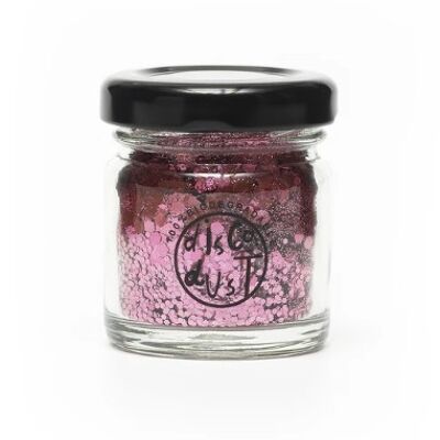 Rose Pink Extra Chunky Bio Glitter Mix 18g Glass Jar