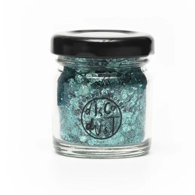 Turquoise Extra Chunky Bio Glitter Mix 18g Glass Jar