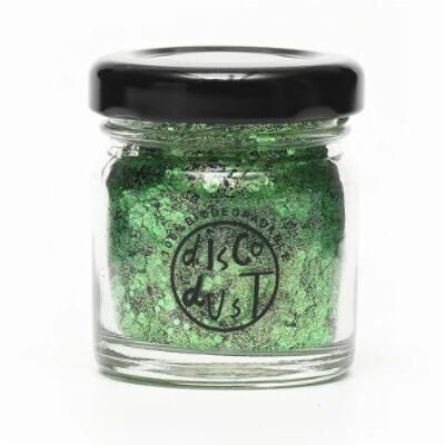 Spring Green Extra Chunky Bio Glitter Mix 18g Glass Jar