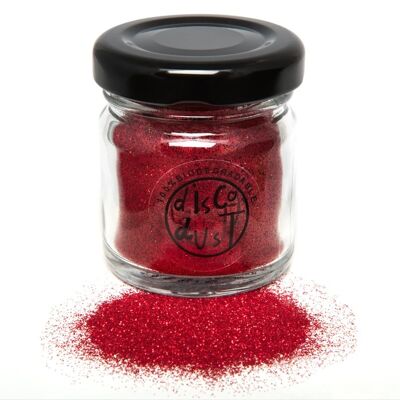 Red Fine Bio Glitter 20g Glass Jar