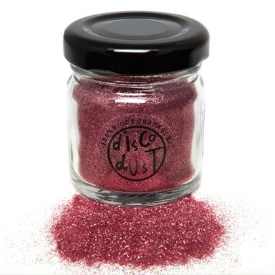 Rose Pink Fine Bio Glitter 20g Glass Jar
