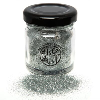 Silver Fine Bio Glitter 20g Glass Jar