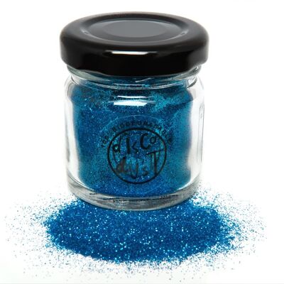 Electric Blue Fine Bio Glitter 20g Glass Jar