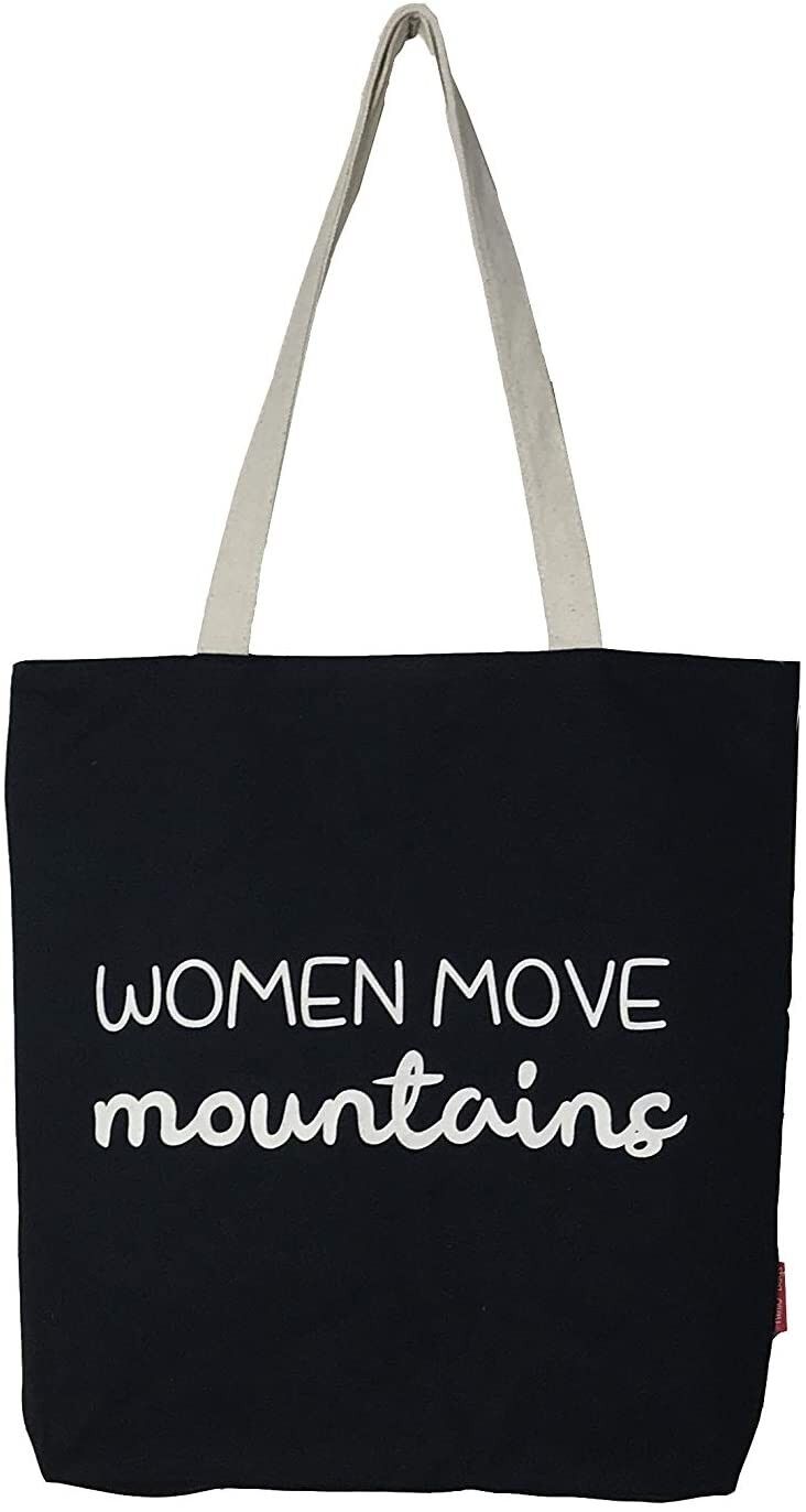 Borsa tote, 100% Cotone, modello "WOMEN MOVE MOUNTAINS"