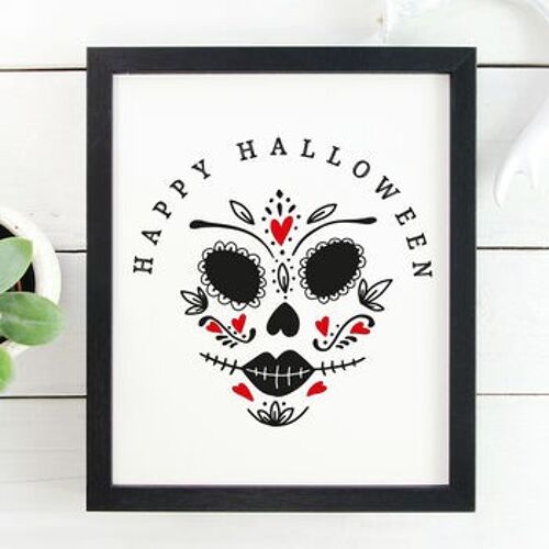 Fancy Halloween Skull Framed Print