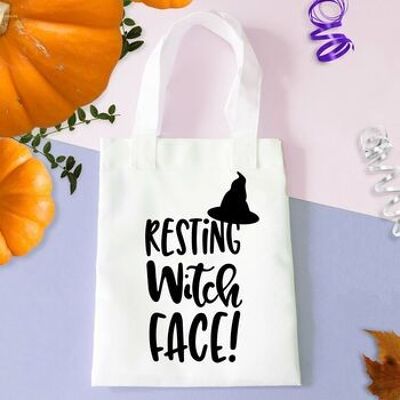 Resting Witch Face Tote Bag