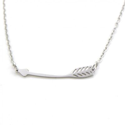 N010-066S S. Steel Necklace 3cm Arrow