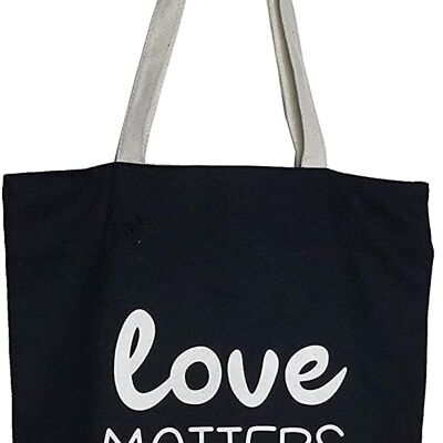 Bolso Tote, 100% Algodón, modelo "LOVE MATTERS"